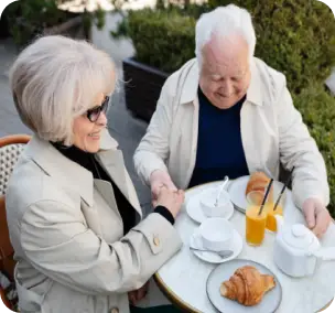 two elderly dating